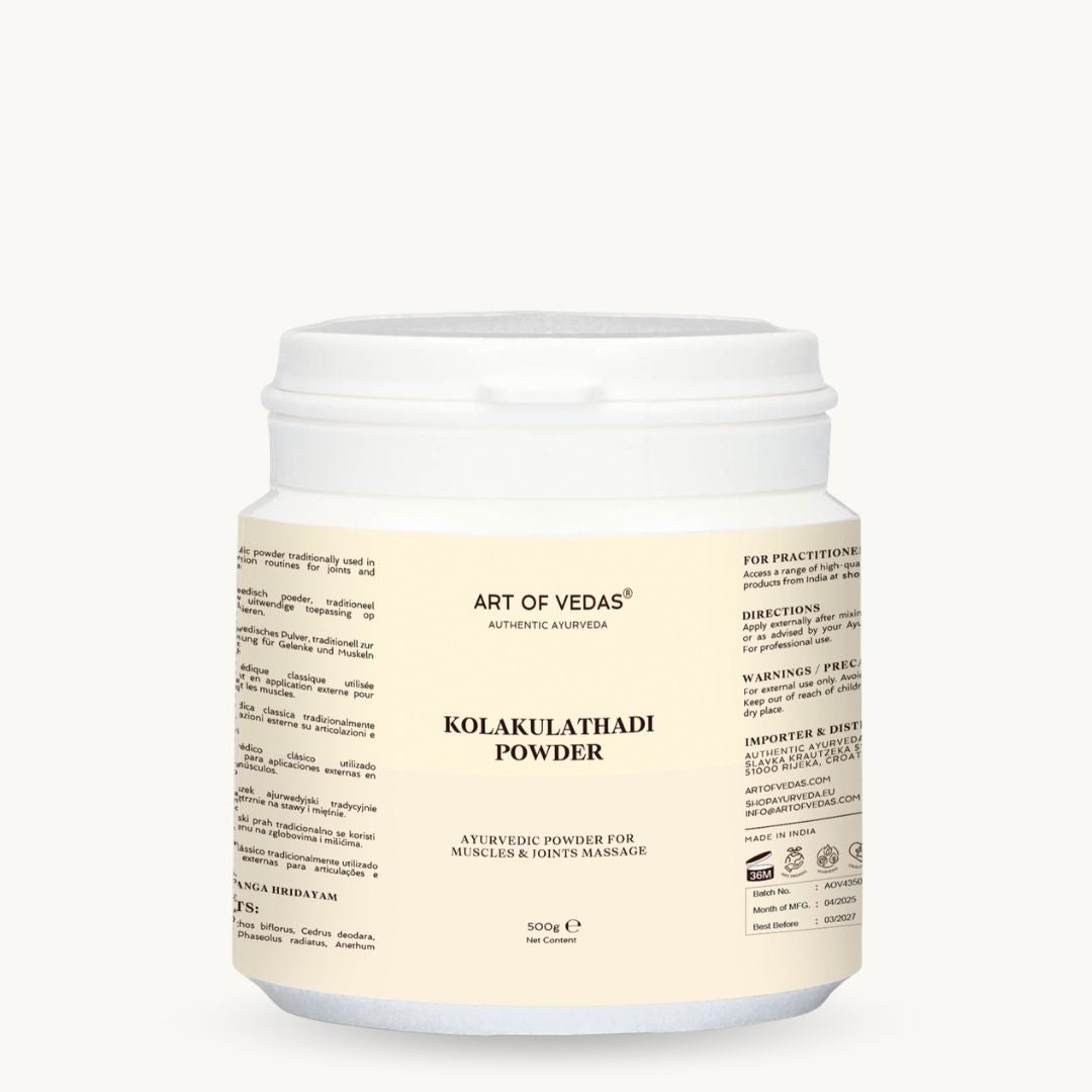 Art of Vedas Kolakulathadi Powder 500g - Ayurvedic Powder for Muscle and Joint Massage Relief