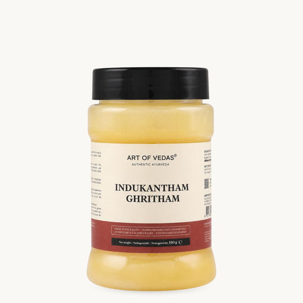 Art of Vedas Indukantham Ghritham, klasični ayurvedski ghee: đumbir, dugi papar, kamena sol. Staklenka 150 g