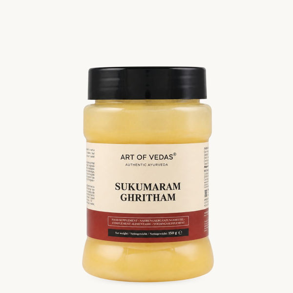 Art of Vedas Sukumaram Ghritham, klasični ayurvedski ghee: Ashwagandha, Shatavari, slatki korijen. Staklenka 150 g